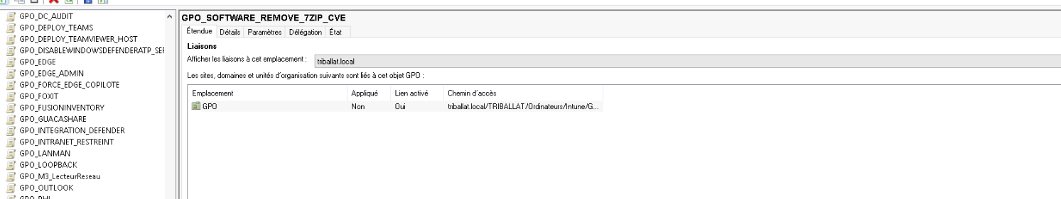 Console de gestion GPO